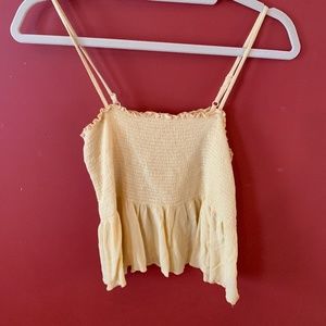 Yellow Crop Tank Top